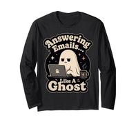 Answering Emails Ghost Office Humour Remote Work Laptop Manche Longue