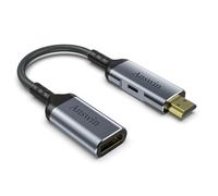 Answin Adaptateur HDMI vers DisplayPort, source HDMI 4K @ 60 Hz vers moniteur DisplayPort unidirectionnel compatible avec carte graphique PC, ordinateur portable, Xbox One/360/NS/PS5/Mac Mini Prend en