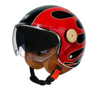 ANSWXQDR Casque intégral Visage Moto, Casque Moto hypoallergénique et Confortable, modulaire Casque Moto intégrée Double visière Adultes Hommes Femmes cyclomoteur Casque,C-XL=61-62cm