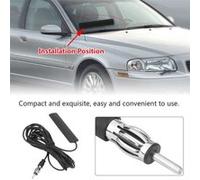 ANT-309 Universal Car AM FM Radio Antenne Patch Bonnette Antenne 5M Noir Câble G