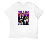 Ant & Dec Homage T Shirt Mens T-Shirt Womens Tshirts Vintage Unisex Top 90S Tee White XXL