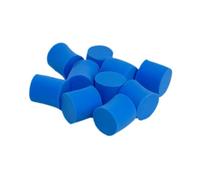 ANT Lot de 10 bouchons en éponge pour tube à essai agricole Diamètre 15 mm Bleu