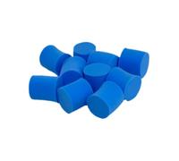 ANT Lot de 10 bouchons en éponge pour tube à essai agricole Diamètre 15 mm Bleu