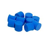 ANT Lot de 10 bouchons en éponge pour tube à essai agricole Diamètre 18 mm Bleu
