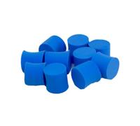 ANT Lot de 10 bouchons en éponge pour tube à essai agricole Diamètre 18 mm Bleu