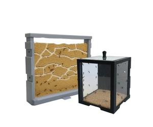 Ant-Shelter - Kit débutant fourmilière et Aire de Chasse pour Fourmis - Terrarium pour l'élevage des Fourmis - Fourmilières - Activités pour Enfants - Idées Cadeaux Enfants (Bleu)