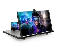 Ant Warrior Handy Bildschirmlupe, 3D HD Bildschirmlupe für Smartphones, Faltbarer-gegen blaues Licht, Bildschirmlupe für Alle Smartphones für das ansehen Von flmvideos (Noir, 16 Zoll)