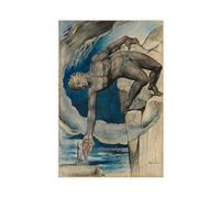 Antaeus Setting Down Dante And Virgil In The Last Circle Of Hell by William Blake Impression sur toile pour la maison, l'école, le bureau, sans cadre 24