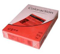 Antalis - Coloraction - Ramette 500 Feuilles Papier Couleur Pour Imprimante Jet D'encre/Laser/Copieur - 80g - A4 - Rouge