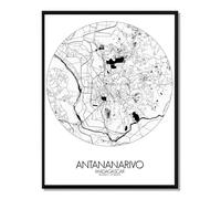 Antananarivo carte ville city map rond