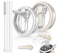 ANTAND Lot de 2 couvercles de rechange amovibles avec paille de rechange de 1134 g pour gobelets Stanley Quencher H2.0 de 1134 g, accessoires de tasse Stanley avec couvercle à rabat, nettoyage en