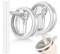 ANTAND Lot de 2 couvercles étanches de rechange pour tasses Stanley, 1200 ml - Couvercles anti-fuites avec paille à rabat, couvercles anti-fuites pour tasses Stanley Quencher H2.0, couvercle de paille