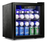 Antarctic Star 12 bouteilles/48 canettes réfrigérateur boisson, refroidisseur à vin/armoire, mini réfrigérateur à boisson, compteur de porte en verre avant transparent haut sous-sol rouge bière bière,
