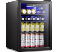 Antarctic Star Glacière de réfrigérateur à boissons - Mini porte en verre pour soda, bière, vin, porte en verre en acier inoxydable, petit distributeur de boissons, affichage numérique pour la maison