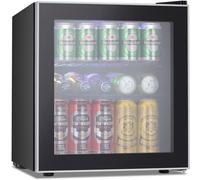 Antarctic Star Mini refroidisseur de réfrigérateur - Porte en verre de réfrigérateur pour 60 canettes de boissons pour bière, soda ou vin - Petit distributeur de boissons amovible pour la maison, le