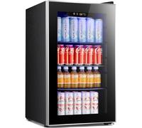 Antarctic Star - Réfrigérateur Boissons Réfrigérateur 84 canettes Mini Porte en Verre pour Vin Soda Bière -20-2°F Compresseur Silencieux Tablettes Amovibles pour Maison Bureau Bar 2.3