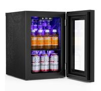 Antarctic Star Refroidisseur de boisson de 18 litres de 24 canettes, mini réfrigérateur avec compresseur silencieux, lumière LED, petit réfrigérateur non encastré avec contrôle électronique de la