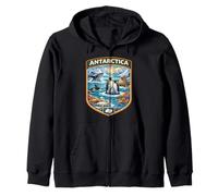 Antarctique Pingouin Voyage Antarctique Pôle Sud Vintage Sweat à Capuche