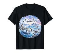 Antarctique Pingouins Toundra phoques Baleines Icebergs T-Shirt