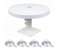 ANTARION Antenne TNT passive omnidirectionnelle Camping Car + 4 ventouses