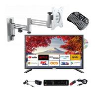 ANTARION TV LED 18.5" 47cm Smart Connect DVD Intégré + Support TV Double Bras + SMART PAD G