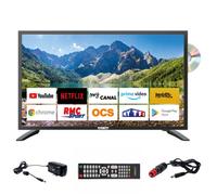 Antarion tv led 22" 55cm smart connect lecteur dvd intégré camping-car G