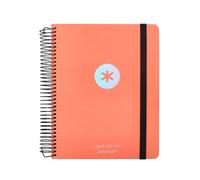 Antartik Agenda scolaire année 24-25 année année 24-25, collection minimal orange, jour par page DIN A5