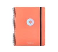 Antartik Agenda scolaire année 24-25 année année 24-25, collection minimal orange, vue hebdomadaire DIN A5