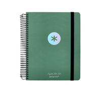 Antartik Agenda scolaire année 24-25 année année 24-25, collection minimal vert, 1 jour par page DIN A5