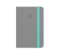 Antartik Cahier avec gomme note couverture rigide A4 feuilles points gris et turquoise 100 feuilles 80 g FSC