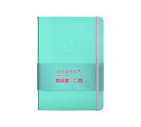Antartik Cahier avec gomme note couverture rigide A5 feuilles à pois rose et turquoise 100 feuilles 80 g FSC