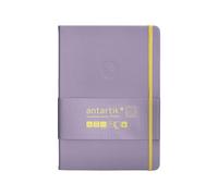 Antartik Cahier avec gomme note couverture rigide A5 feuilles quadrillées violettes et jaunes 100 feuilles 80 g FSC