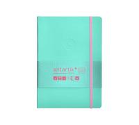 Antartik Cahier avec gomme note couverture souple A5 feuilles quadrillées rose et turquoise 80 feuilles 80 g FSC