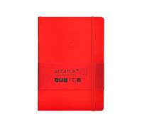 Antartik Cahier avec gomme note couverture souple A5 feuilles rayures rouge 80 feuilles 80 g FSC