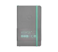 Antartik Cahier avec gomme note couverture souple A6 feuilles lisses grises et turquoises 100 feuilles 80 g FSC