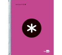 Antartik Cahier Spirale Liderpapel Antartik A5 240p 100g Couverture Rembordée Quadrillage 5mm 6 Trous Coil-Lock Coloris Rose Fluo