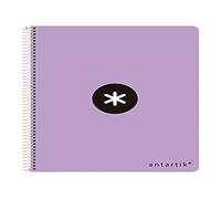 Antartik Carnet spiralé Liderpapel A4 couverture dure 80h 100 g cadre 5 mm couleur lavande microperforé