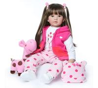 antboat Poupée Réaliste Reborn - 22 Pouces (55 cm) en Silicone Souple pour Enfants, Complet avec Vêtements et Accessoires, Jouet pour Filles à Partir de 3 Ans