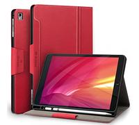 Antbox Coque pour iPad 9,7 Pouces (6e/5e Génération) /iPad Pro 9,7 Pouces/iPad Air 2e/1e Génération, Étui de Protection avec Porte-Stylet, Fonction Veille/Réveille Automatique (Rouge)