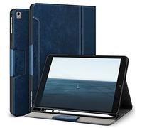 Antbox Coque pour iPad 9,7 Pouces (6e/5e Génération) /iPad Pro 9,7 Pouces/iPad Air 2e/1e Génération, Étui de Protection avec Porte-Stylet, Fonction Veille/Réveille Automatique (Bleu)