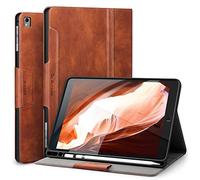 Antbox Coque pour iPad 9,7 Pouces (6e/5e Génération) /iPad Pro 9,7 Pouces/iPad Air 2e/1e Génération, Étui de Protection avec Porte-Stylet, Fonction Veille/Réveille Automatique (Marron)