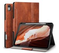 Antbox Coque pour iPad Air 13 Pouces 2024 (M2) avec Porte Stylet en Cuir PU Étui de Protection, Mise en Sommeil/Réveil Automatique (Marron)