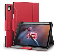 Antbox Coque pour iPad Mini 6 2021 (8,3 Pouces 6ème Génération), Étui de Protection avec Porte-Stylet, Angles Réglables, Fonction Veille/Réveille Automatique (Rouge)