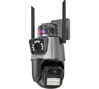 AntDau71® - Caméra IP 6 MP WIFI PTZ FULL HD avec double lentille, étanche IP66, détection de mouvement, vue NIGHT - Application ICSEE - CW888