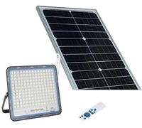 AntDau71 - Projecteur LED extérieur 300 W panneau solaire, lumière blanche 6 000 K télécommande, aluminium IP67 5 000 lm énergie photovoltaïque