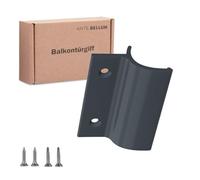 Ante bellum Poignée de porte de balcon - Poignée de porte en aluminium avec butée, terrasse et moustiquaire, support de terrasse avec vis, montage facile sans perçage (RAL