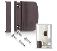 Ante bellum Poignée de Porte de Balcon - Poignée Extérieure Durable avec Cache, Résistante aux Intempéries, Poignée Plastique pour Portes de Balcon, Terrasse et Moustiquaire, Montage Facile (Marron)