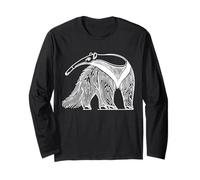 Anteater Géant Ligne Art Wildlife Biologie Zoologie Design Manche Longue