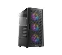 Antec AX20 Boîtier PC Midi Tower Noir, Acier/Plastique/Verre Trempé, ATX/mATX/ITX, 3x120mm avant, USB 3.2 Gen 1, Refroidisseur CPU 155mm, GPU 270mm