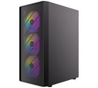 Antec Boîtier PC Midi-Tower AX26 RGB Elite Gaming – ATX, panneau latéral verre trempé, Noir